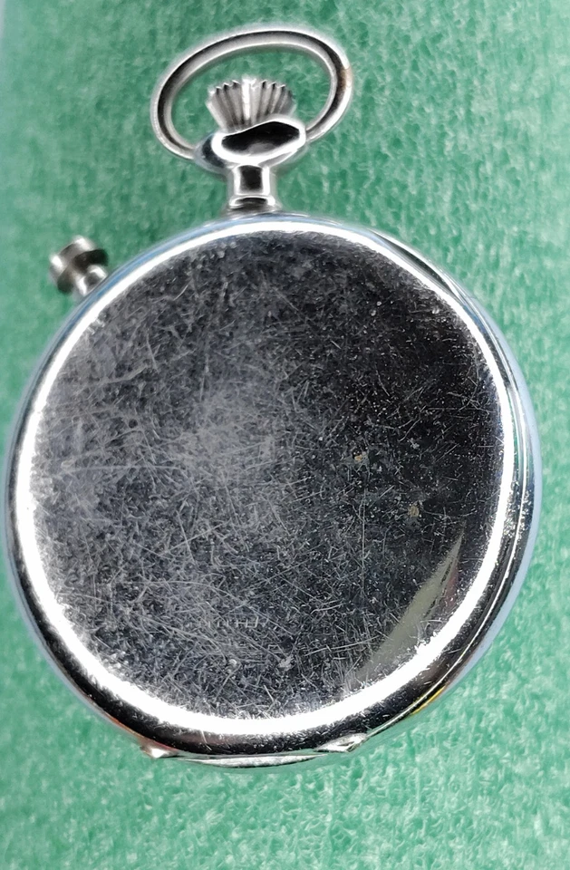 Mens Minerva Pocket Manual Wind Up Vintage Stop Watch Parts As Is lot - Image 2 of 3
