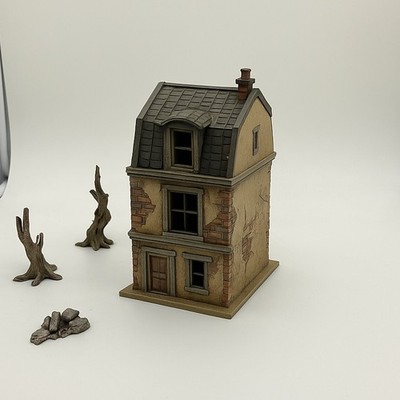 Tabletop Gelände Gebäude WW2 Haus Wargaming Unbemalt
