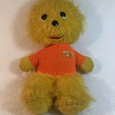 ANIMAL FAIR INC VTG 1974 Rare ZAK Stuffed Animal 19" Yellow Orange Shaggy Plush