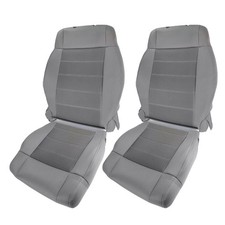 Labwork Driver Passenger Top Bottom Seat Covers For Jeep Wrangler 2007-2012 Gray