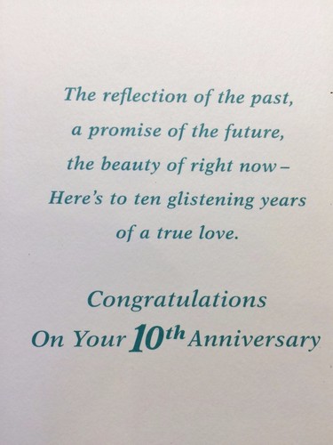 10TH ANNIVERSARY CARD, for FRIENDS on THEIR 1OTH Wedding Annv. 12 Choices 56A - Picture 9 of 28