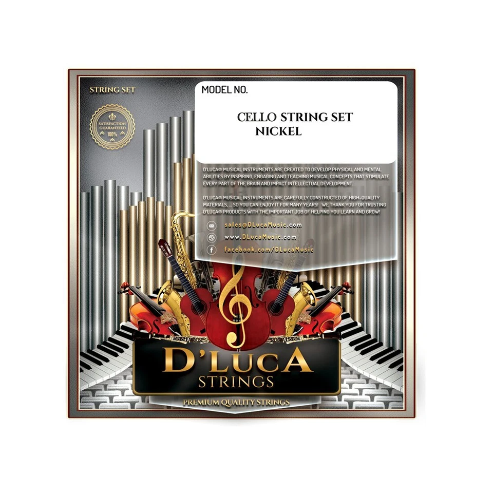 D'Luca Copper Nickel Alloy Wound Cello Ball End String Set 4/4 - Image 2 of 2