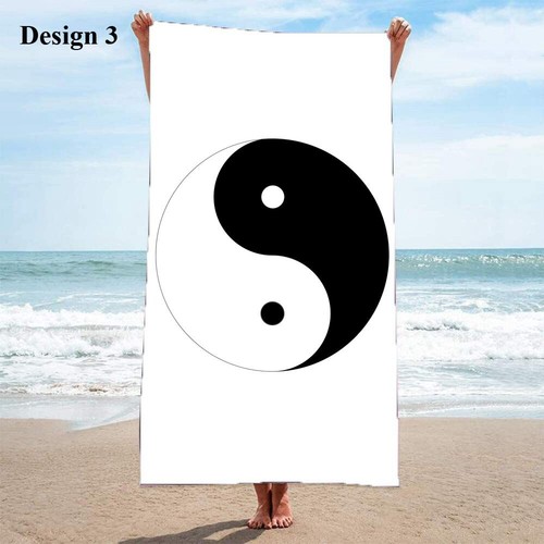 Chinese Culture Yin Yang Tai Chi Spa Pool Swim Beach Towel Holiday Birthday Gift - Picture 14 of 20