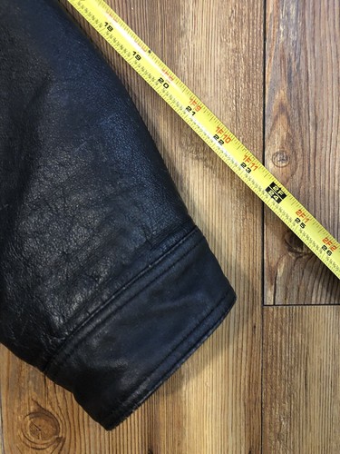 Vintage Charles Klein DISTRESS Leather Bomber Jacket Black Men’s Size Large READ - Picture 24 of 24