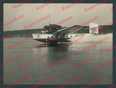or. Foto Rohrbach Ro V  Rocco  D-1261 Rostock-Warnemünde Testflug Luftfahrt 1928