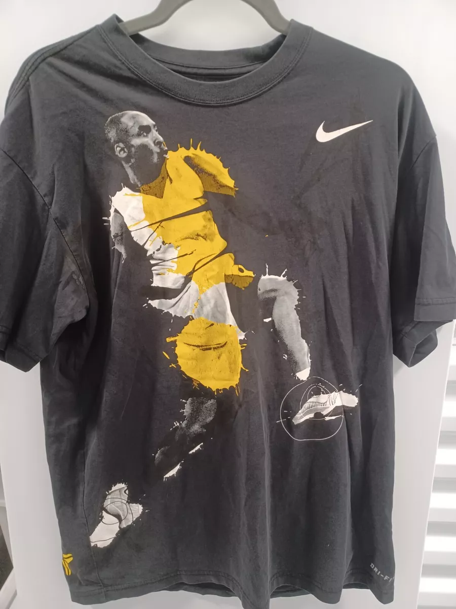 Nike Dri-Fit Kobe Bryant T-Shirt Basketball Lakers Hoop Black Mamba MENS Medium