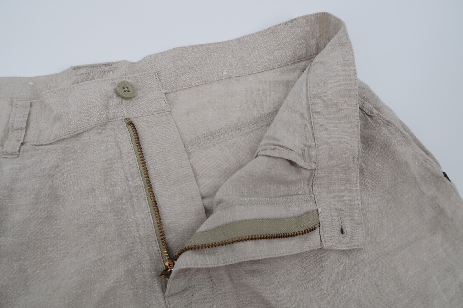 Patagonia Mens 34 Back Step Shorts Beige Khaki Cotton Hemp Hiking Outdoor thumbnail 4