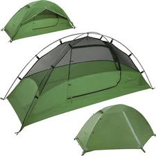 Clostnature Crux Lightweight Tent for Backpacking - 1/2 Person Green 