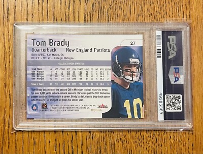 2000 Skybox Impact Tom Brady PSA 10 Gem Mint Rookie RC | eBay