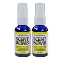 Scent Bomb 100 Oil Based Concentrated Air Freshener Spray, Lemongrass, 2 Pack