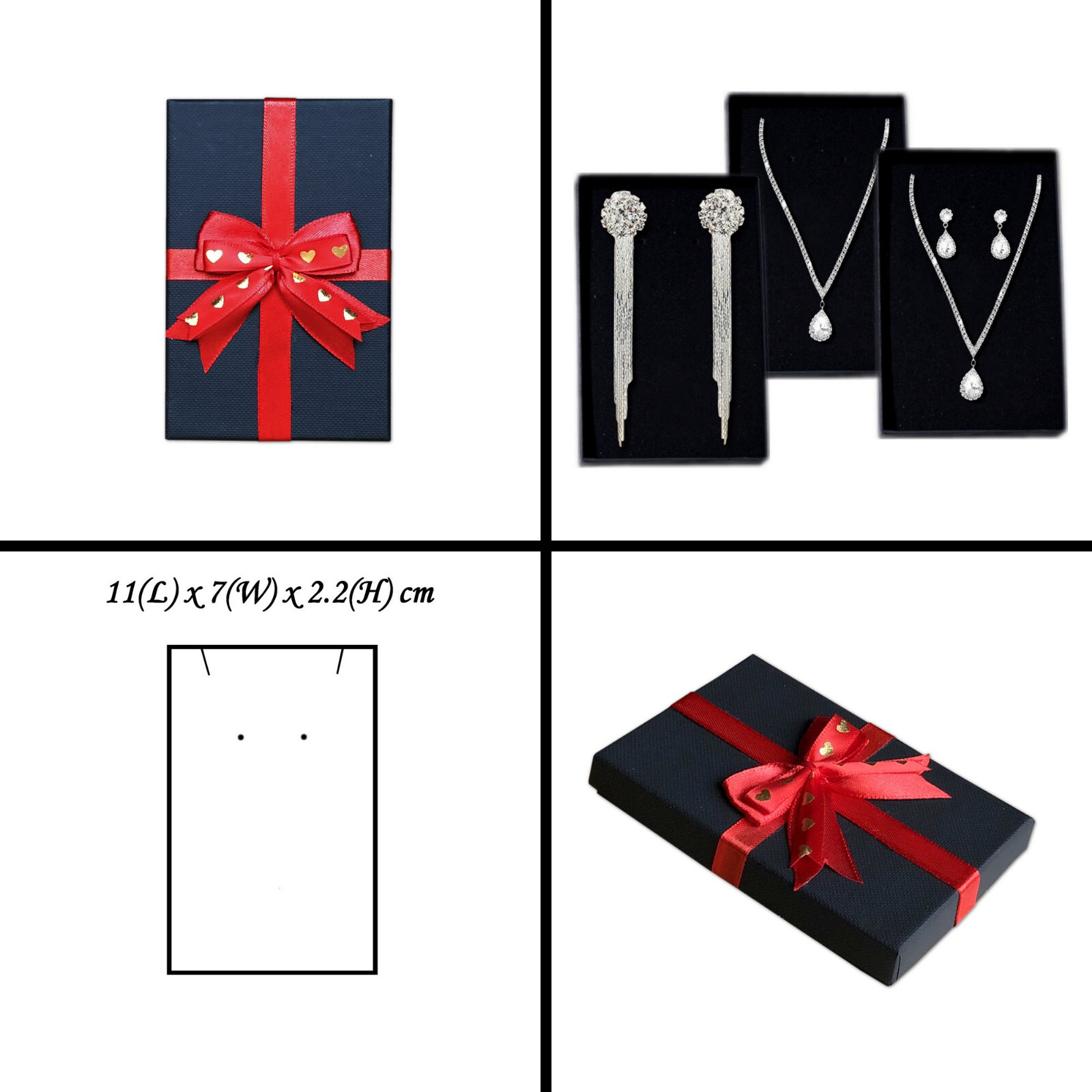 GOLD HEART decor jewellery GIFT BOX for earring bracelet necklace set watch eBay