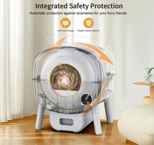 Self Cleaning Automatic Cat Litter Box 95L For Multiple Cats Wifi & App Control - Picture 8 of 11