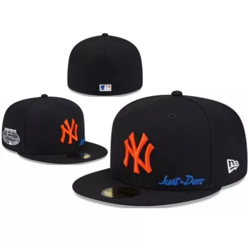 New York Yankees Fitted Hat Embroidered Baseball Cap Sonnenhut Flat Brim Cap - Bild 34 von 39