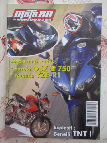REVUE BELGE MOTO 80 N°588: 12/03/2004: SUZUKI GSX-R 750 - YAMAHA YZF-R1 -BENELLI - Afbeelding 1 van 2