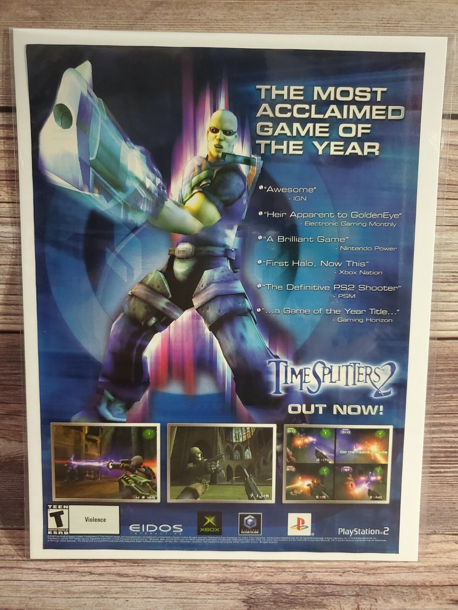 TimeSplitters 2 Xbox PS2 Playstation 2 Nintendo GameCube Promo Ad