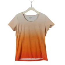 Ralph Lauren LRL Active Ombre Orange Athletic Performance Workout Top Womens L