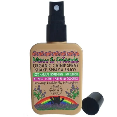 Mew & Friends Katzenminze Spray für Katzen - Made in UK Natürliche Katzenminze 60ml