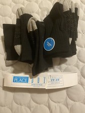 The Children's Place Boys Socks Crew Socks 10-Pack Black Size 2T-3T Shoe Sz 8-9