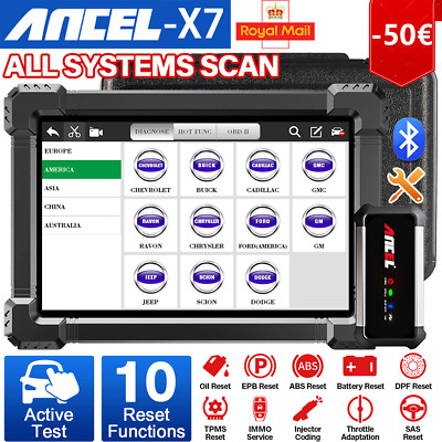 ANCEL X7 HD OBD2 All-System Diagnosegerät 12V 24V Auto Schwerlast-Lkw Scanner