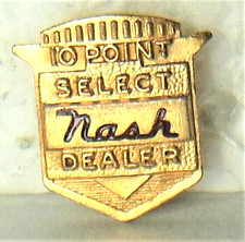 VTG. NASH Auto Co.10 POINT SELECT DEALER employee award tie/lapel screw back pin