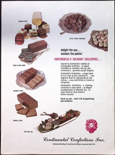 Continental Confections Inc Long Island NY Vintage Print Ad