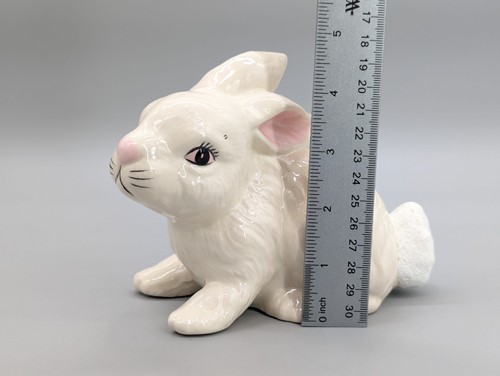 Keramik weißer Hase Figur Statue Cottontail Osterhase 7" - Bild 2 von 10