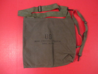 Vietnam US Army/USMC M25A1 Tank Crew Gas Mask Canvas Carry Bag