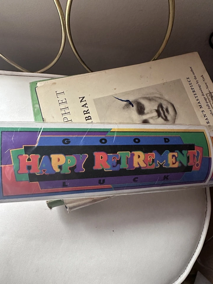 全新 复古 Retirement Celebration 塑料标志横幅 20x65” — 第 2/3 张图片