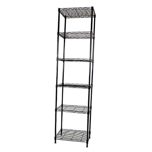6Tier Wire Shelving Adjustable Shelves Unit Metal Storage Rack for