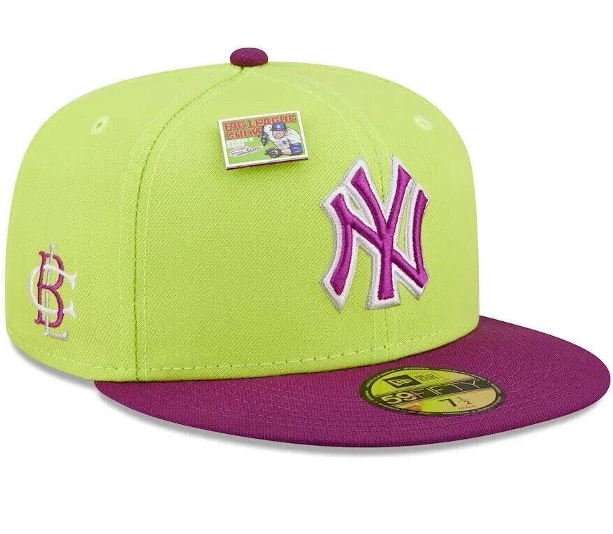 New York Yankees MLB Big League Chew Sour Apple 59FIFTY Fitted Hat 7 3/8 No Pin - Image 2 of 4