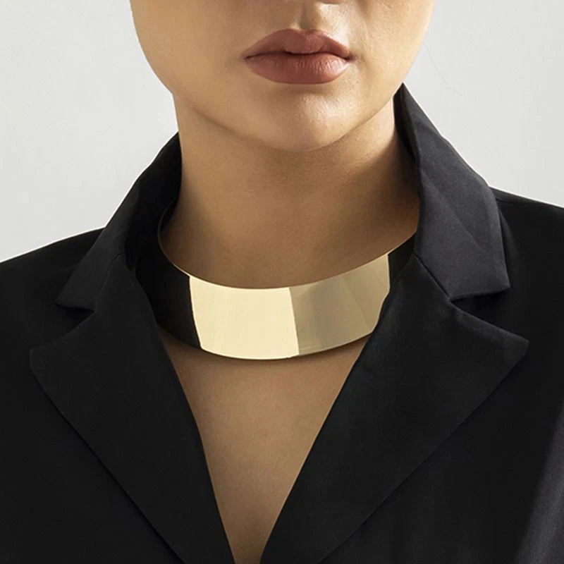 U-Chain Collar Necklace - Gold