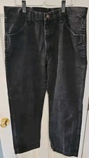36x30 Mens Vintage Rustler Jeans Black Dark Wash Denim