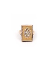 Empire 1st Ring Beads and 18k Gold, Antique Ring, Fine Beads, Antique Jewelry