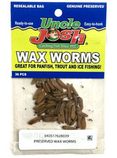 Uncle Josh Preserved Wax Worms Easy to Hook Ready to Use 36 Count Package PB-WW