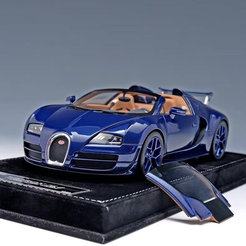 SUPER RARE* HH Model 1/18 Bugatti Veyron Blue Carbon LIMITED