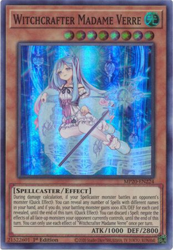Yugioh Witchcrafter Madame Verre DBIC-JP019 Secret Rare Card