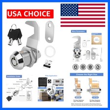 5/8' Cabinet Cam Lock Keyed Alike, Hook Cam, Tool Box Lock for RV Storage Com...