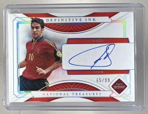 Raul 2022 National Treasures FIFA Road to World Cup Definitive Ink Auto 65/99