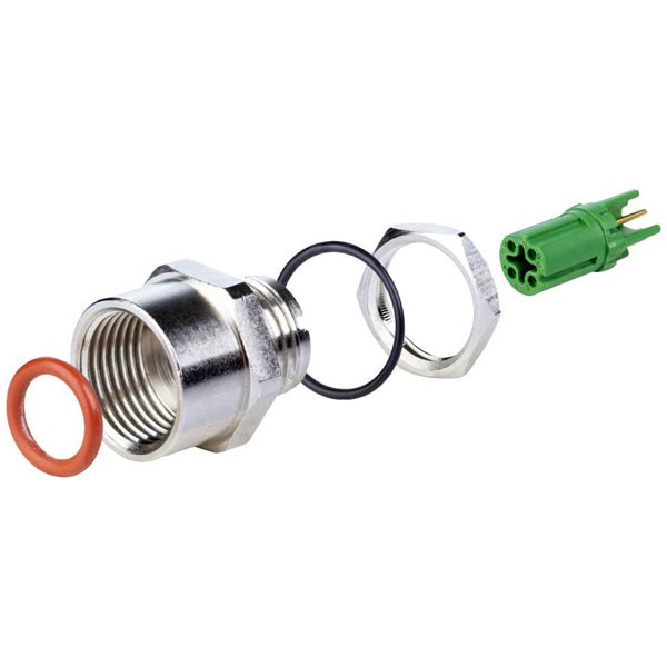 Metz Connect PCB Terminal Socket 4-Pin IP67 THR M12 Ethernet