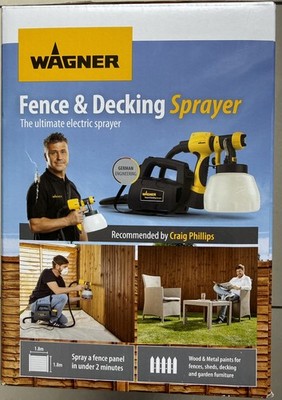WAGNER Zaun & Terrassendielen Farbe Elektrisches Spritzgerät - BRANDNEU VERSIEGELT