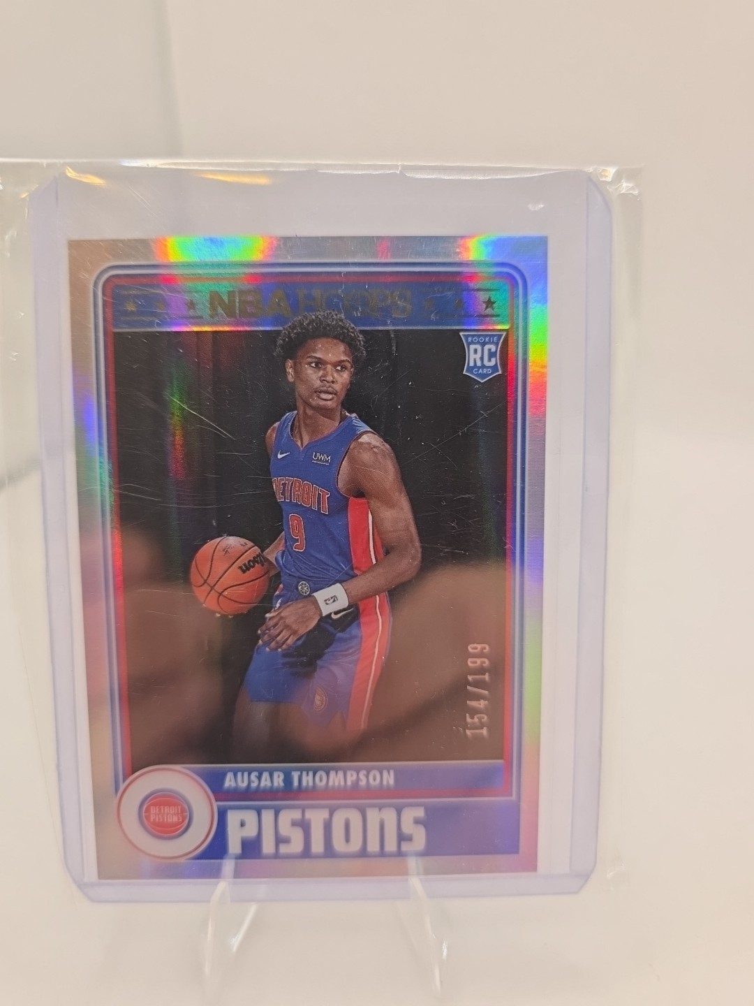 Ausar Thompson 2023-24 Panini NBA Hoops Holo Silver /199 RC #293