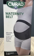 Curad Maternity Belt Adjustable Back Abdominal Support, XL Plus Size 14-20