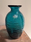 Blenko Cerulean 2135s Strata 2nd 7.75 Tall Handmade Glass Vase