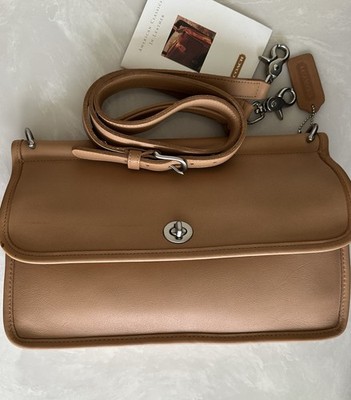 COACH VINTAGE CAMEL WILLIS CITY BAG TOP HANDLE NICKEL 9153 USA | eBay