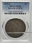 1879-S Reverse 78 Morgan Silver Dollar, tough variety, PCGS XF45