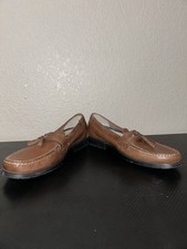 Bass Adams II Brown Men's Leather Tassel Loafers Shoes Size 8W