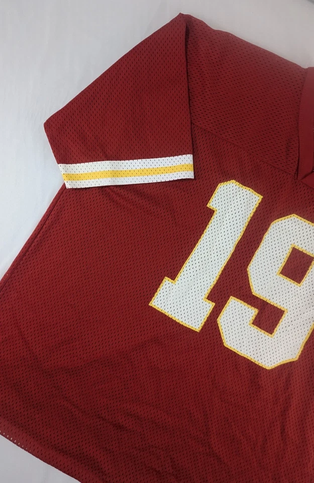 Camiseta Joe Montana Kansas City Chiefs #19 Logo 7 Vintage Años 90 2X XXL Para Hombres Roja NFL Foto 4 de 4