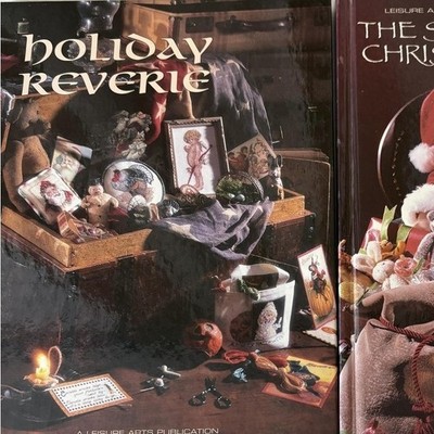 Leisure Arts Holiday Reverie The Spirit of Christmas  Cross Stitch Books Lot