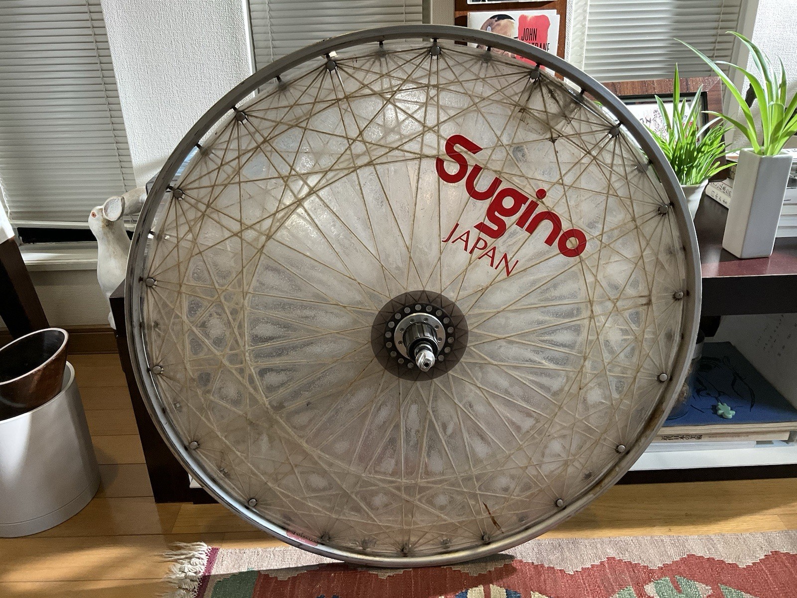 Vintage Sugino Tension Disc Rear Wheel – Rare 36h 700c Tubular Bicycle MTB OLD