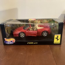 Ferrari F355 Spider Hot Wheels Metal Collection 1:18 Diecast Car Red/Tan